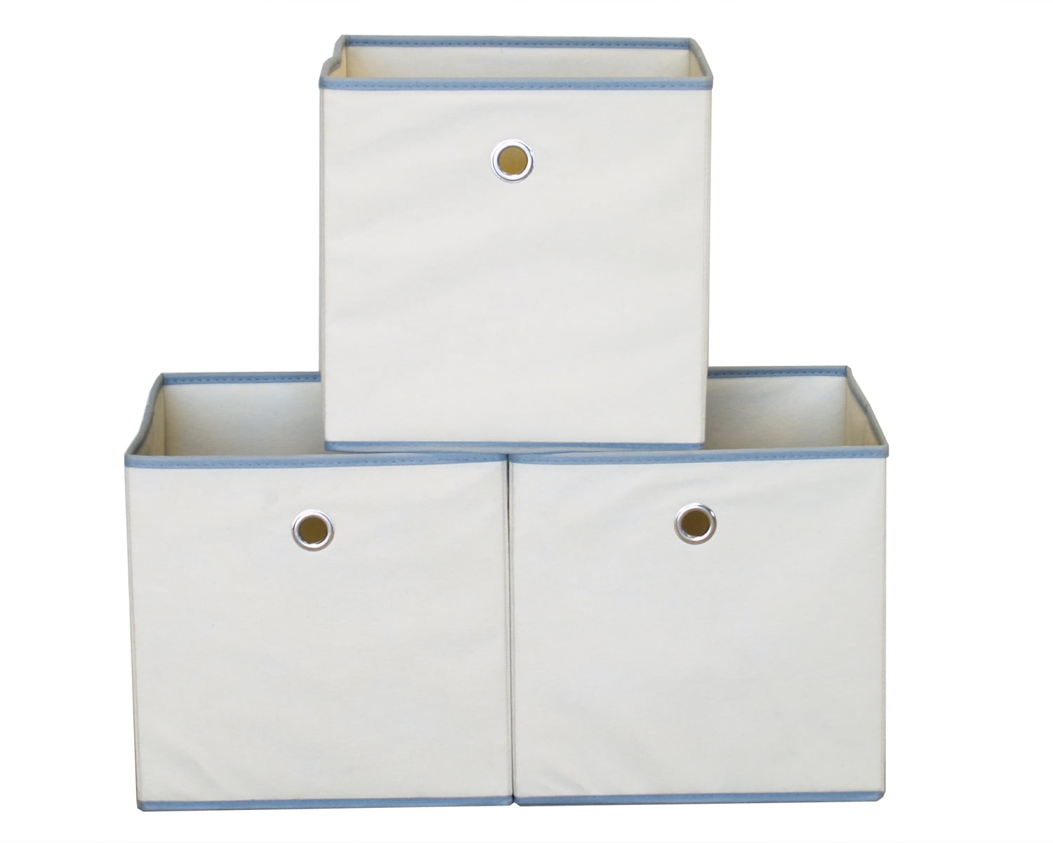 ST16721 Colonial fabric bin, color: beige with light grey trim.