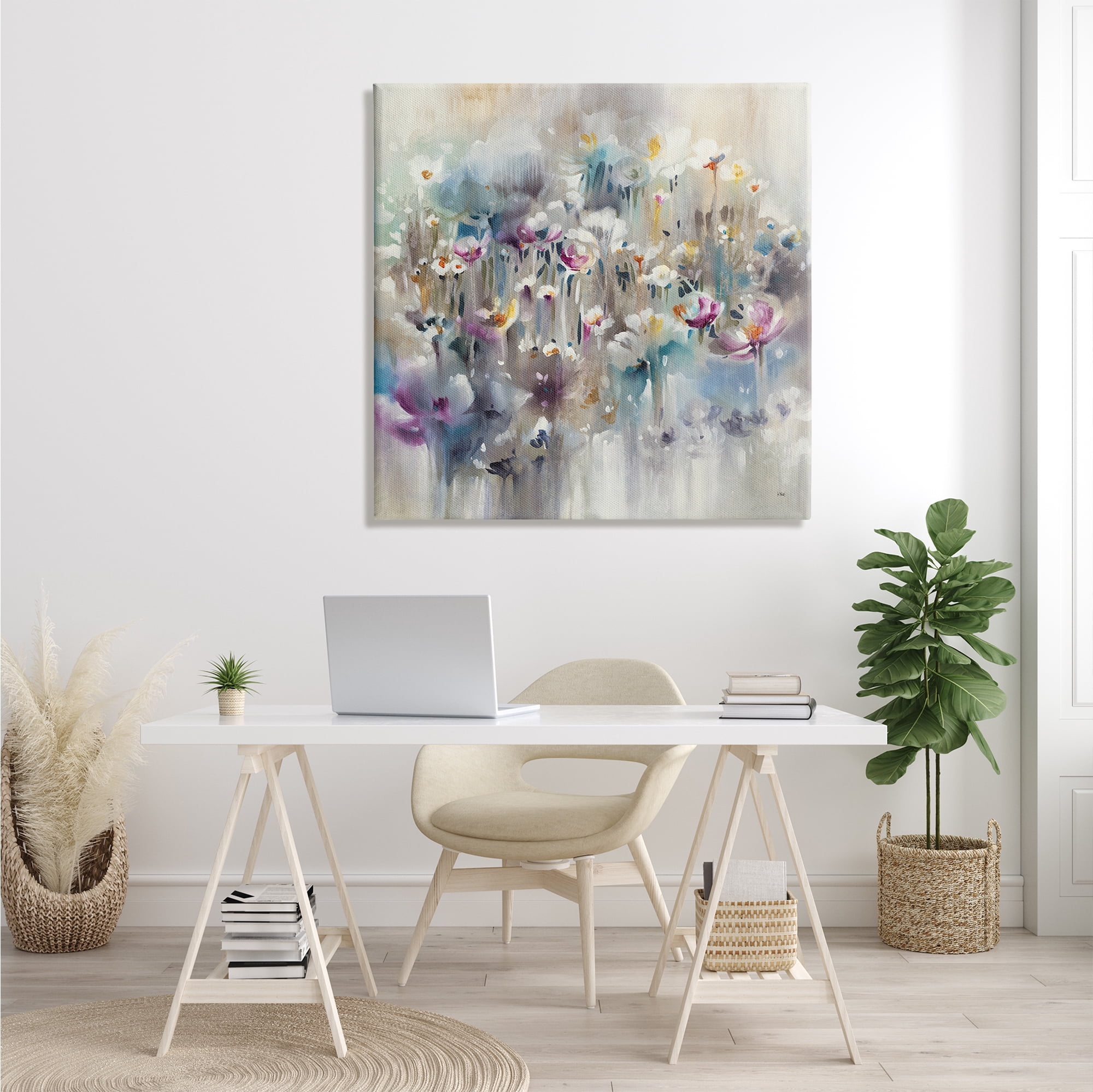 Stupell Industries Soft Rounded Wild Flowers Abstract Floral Field, 36 x 36, Designed by K. Nari