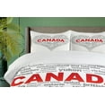 thumbnail image 4 of Ambesonne Canada Duvet Cover Sets, Canadian Regions Calligraphy, 2-Queen, Dimgray Vermilion White, 4 of 7