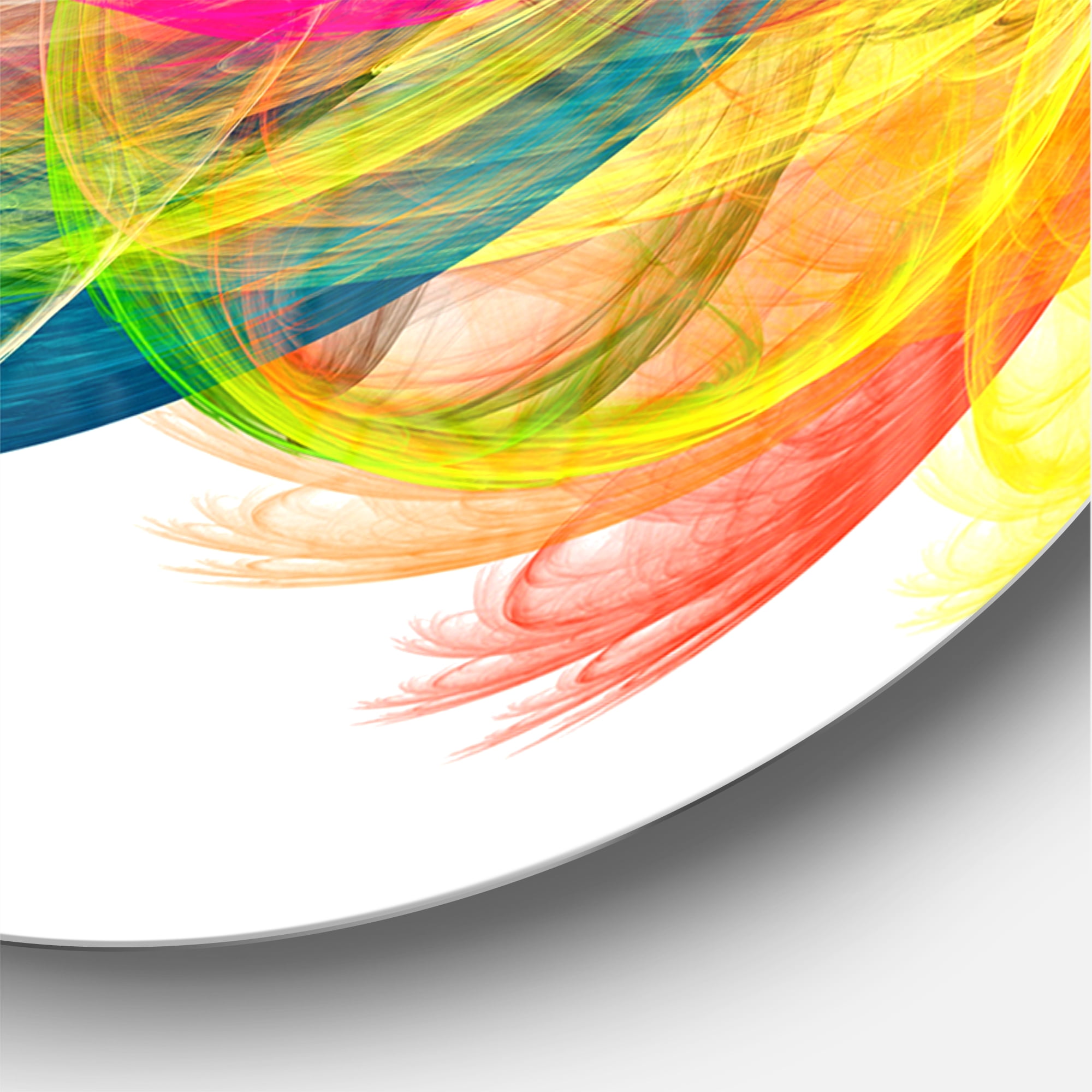 Designart 'Colorful Thick Strokes' Metal Wall Clock