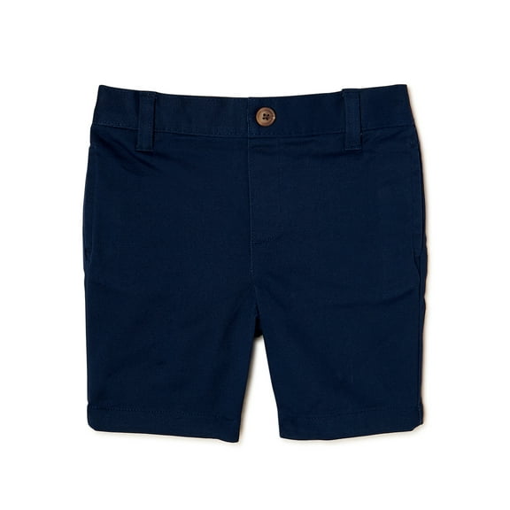Wonder Nation Toddler Boys School Uniform Flat Front Shorts, Sizes 2T-5T