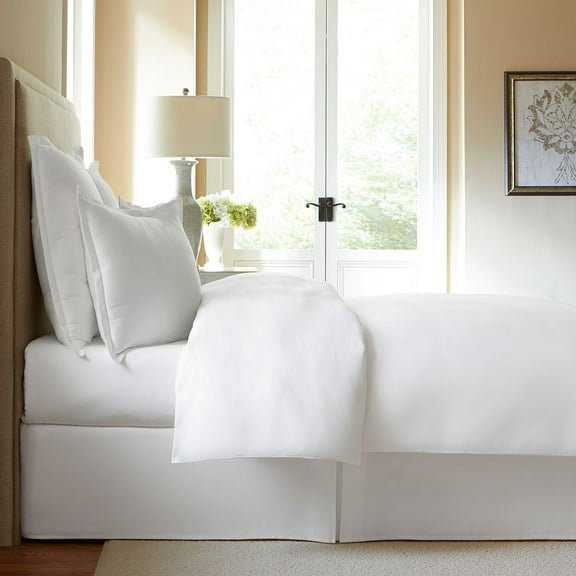 Cotton Collection Bed Skirt, 5 Pleat, Tailored 15" Drop, White, Full