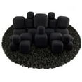 thumbnail image 2 of Midnight Black, Ceramic Fire Squares | Mixed Set of 23, 2 of 2