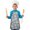 Geometric Flower and-3, variant on Geometric Flower and Sunburst Gray Teens Aprons, Adjustable Neck Strap, Toddler & Teens Aprons for Cooking & Baking, 19x23.6 Inches