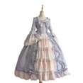 thumbnail image 3 of Vestido medieval vintage para mujer, vestido gótico lolita, vestido clásico lolita de manga larga, lindo vestido con volantes, disfraz de cosplay de anime, 3 of 5