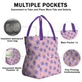 thumbnail image 3 of Pioneer Flower Floral Print Pattern Drawstring Lunch Bag Women - Drawstring Lunch Bag Insulated for Work Office - Stain-Resistant Large Lunchbags for Women with Multi-Pockets, 3 of 6