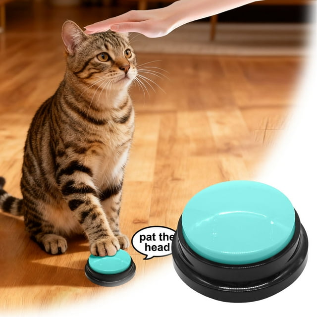 Voice Button Communication Toy for Cat and Dog Indoor Outdoor Interactive Play 30 Second Portable Learning Toy for Education and Party Games