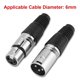thumbnail image 3 of 5 pares de conector macho hembra conector de Cable de micrófono XLR de 3 pines adaptador de micrófono, 3 of 8