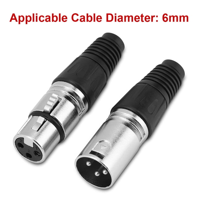 Conector XLR macho, 5 pares de conector XLR macho Aspecto llamativo XLR