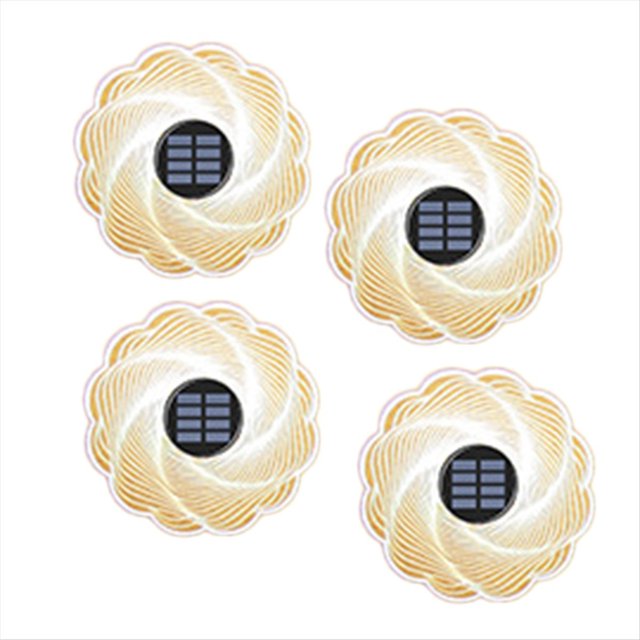 4 Piezas Luz Solar Acrílica Enterrada para Jardín Luz de Jardín Al Aire Libre Decoración de Pared Impermeable Luz de Lavado de Pared,D