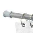 Mainstays Adjustable Brushed Nickel Stall Size Shower Curtain Rod, 27