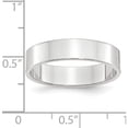 thumbnail image 4 of 14K White Gold 14Kw 5mm Ltw Flat Band Size 11.5 Made In United States wfll050-11.5, 4 of 5