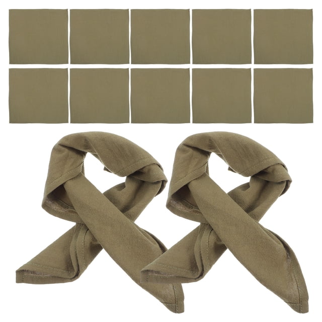ETHZZLE 12Pcs Soft Cotton Dinner Napkins Olive Green Washable Reusable Cloth Napkins for Festive Events