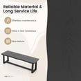 thumbnail image 6 of Costway Wavy Edge Rustic Dining Bench with High Load Capacity and Adjustable Footpads, Black, 6 of 11