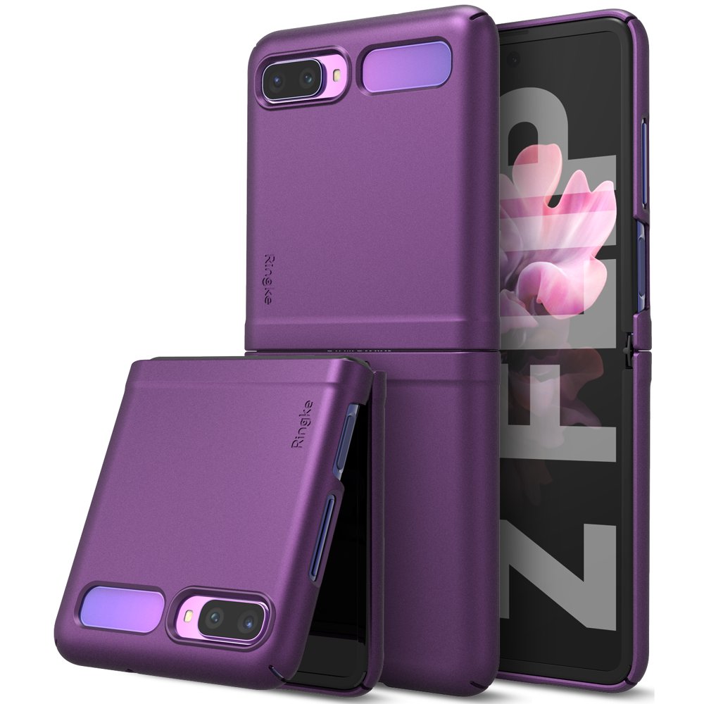 Galaxy Z Flip Case, Galaxy Z Flip Cover, Ringke [Slim] Purple