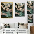 thumbnail image 4 of DESIGN ART Designart "Green Linear Symphony Iv" Minimalism Line Art Canvas Prints 34 in. wide x 44 in. high, 4 of 5