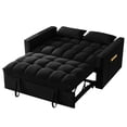 thumbnail image 5 of Loveseat Sofa Bed with Square Arms and Storage | Soft Velvet, Convenient for Relaxation, 5 of 5