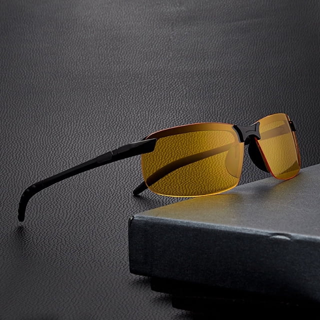 Gafas de sol PC ultraligeras para conducir, gafas para conducir al aire libre, gafas de visión nocturna, gafas de sol de moda para hombres
