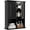 Black, variant on HAIOOU Bathroom Wall Cabinet with Motion Sensor LED Light, Over Toilet Storage Cabinet with Buffering Hinges and Adjustable Shelf (Black)