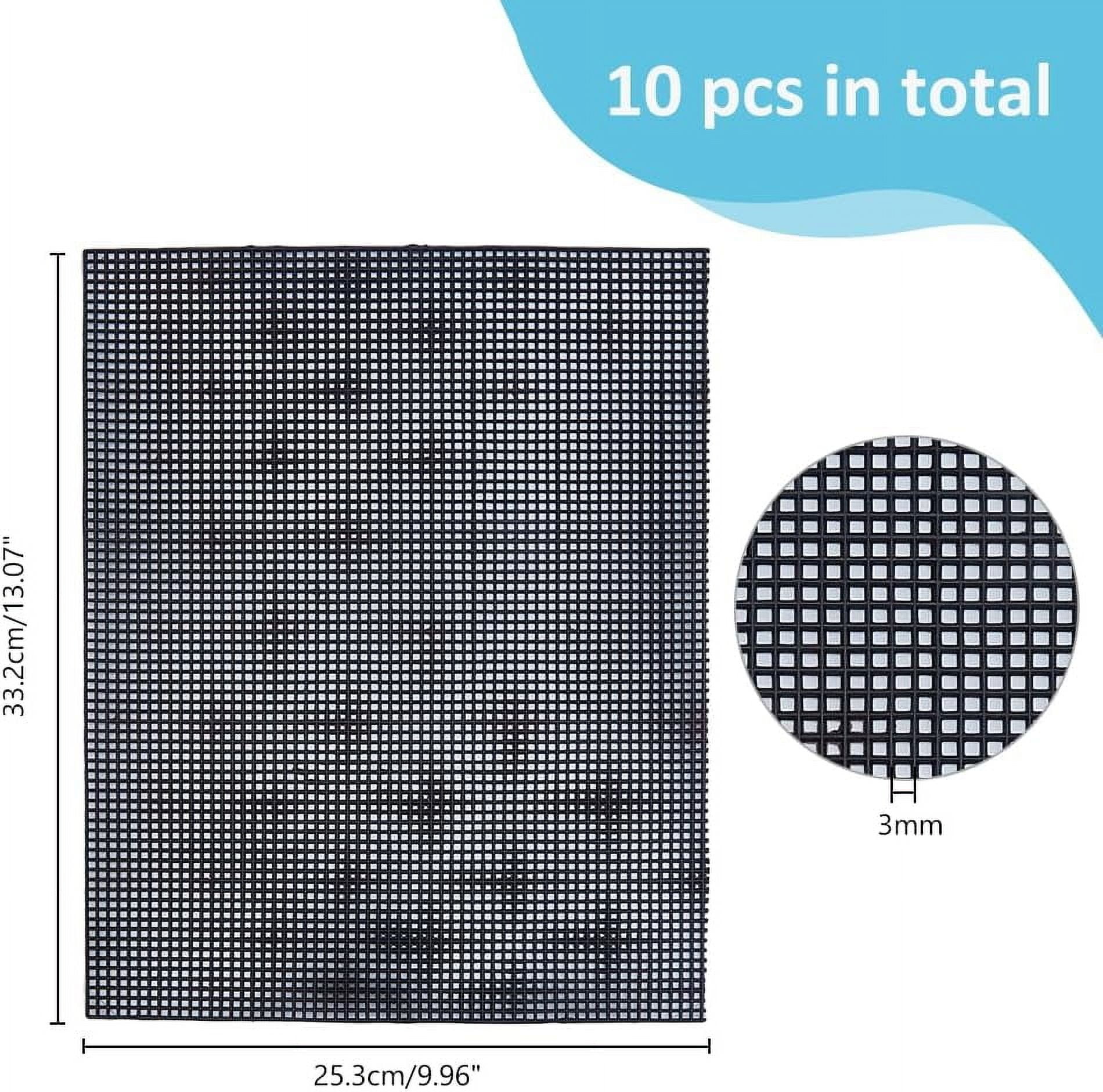 5Pcs Black Plastic Mesh Canvas 13x10Inch Plastic Canvas Sheet Mesh Sheets Embroidery Tools for Embroidery Making Cross Stitch Crafts DIY Knit Crochet