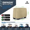 thumbnail image 2 of NEH Golf Cart Covers 4 Passenger, 2+2 Seater Waterproof Cover, 79" Long Roof, Beige, Compatible with EZGO TXT/RXV, Club Car DS/Precedent, Evolution, ICON, Yamaha Golf Cart Cover, 2 of 7