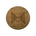 thumbnail image 7 of 5Pc Counter Height Dining Set Round Table Lazy Susan Brown/Gray Upholstered Chairs Wooden Furniture, 7 of 7
