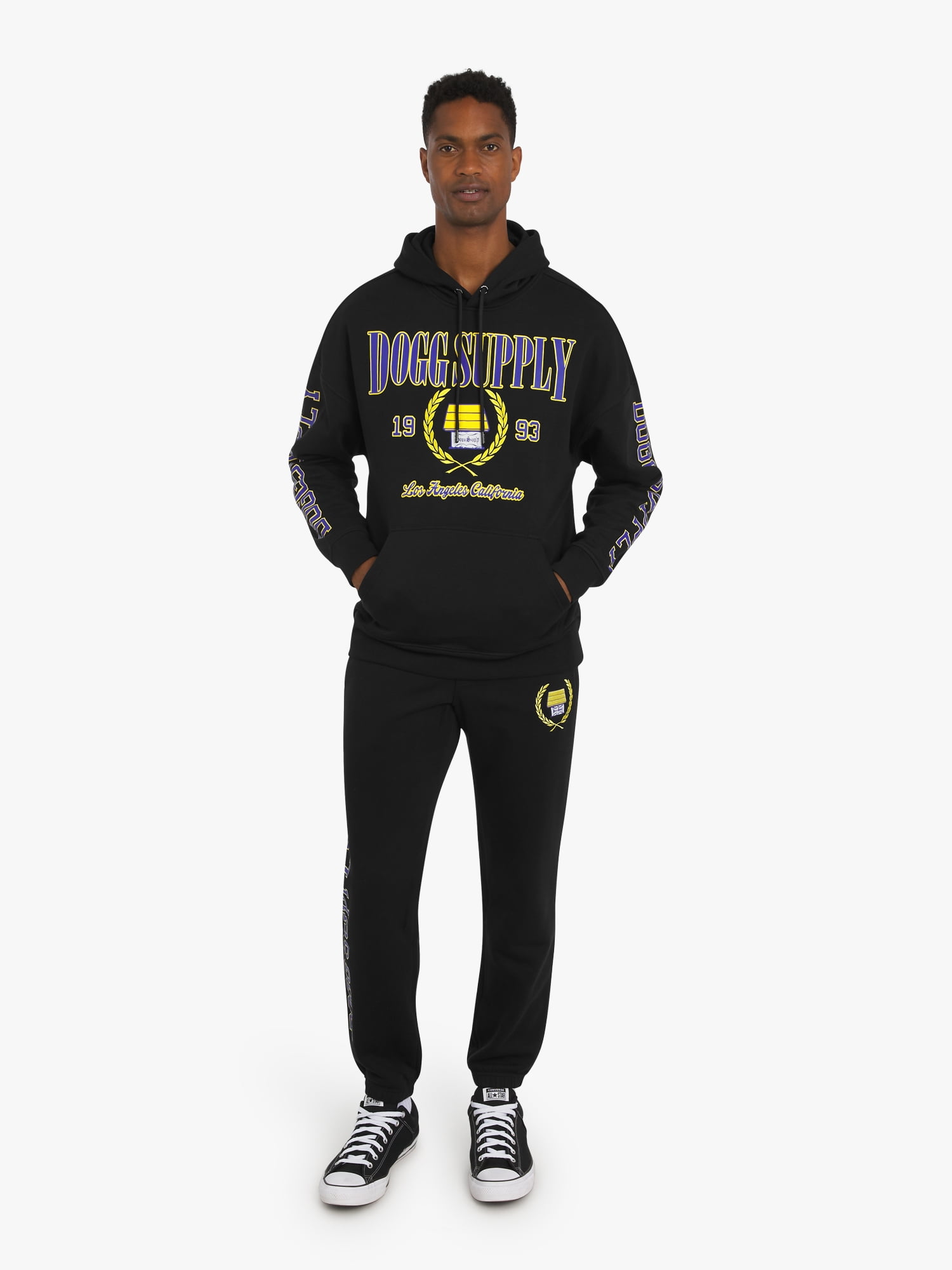 Dogg Supply by Snoop Dogg All-Gender Young Men's and Women's Collegiate Sweatshirt Hoodie, Sizes XS - 5XL