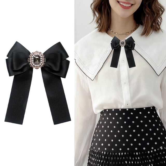 Broche de lazo preanudado para mujer, ideal para decorar corbatas y vestidos. Estilo B