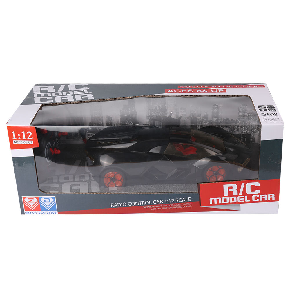 RC Car for Kids, 1:12 Scale Remote Control Speedy Sport Racing Model Car with Lights for Boys and Girls