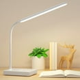 thumbnail image 3 of Lámpara de escritorio LED rosa, inalámbrica, recargable por USB, batería de 1200 mAh, control táctil, 3 colores, brillo ajustable, portátil para niños, lectura, estudio y lectura., 3 of 5