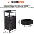 thumbnail image 2 of Buro para Recámara con Estación De Carga Mesa De Noche para RecámaraMesita De Noche Retro Muebles para Recamara Mesa Auxiliar Buro para Dormitorio y Sálon (Negro), 2 of 7