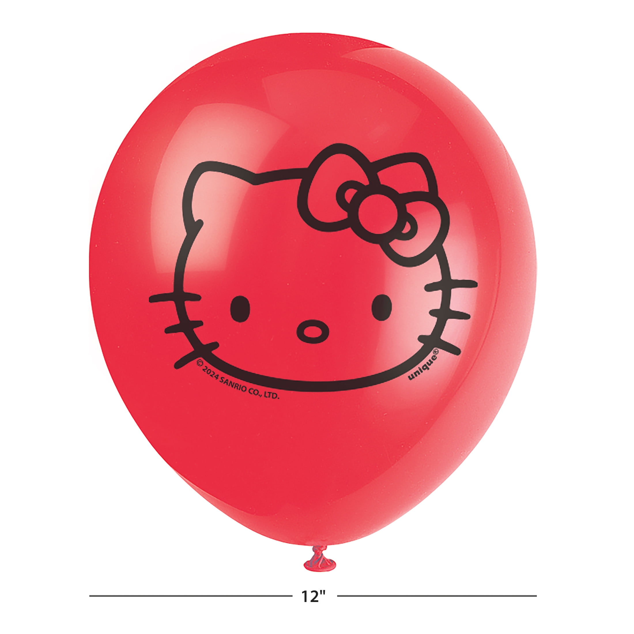 Hello Kitty & Friends Assorted Red, Yellow and Blue 12" Latex Balloons, 6ct