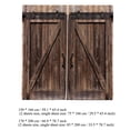 thumbnail image 4 of Rustic Wooden Barn Door Curtains for Living Room Decoration Rod Pocket Wood Brown Door Window Curtains Farmhouse Art Printed Bedroom Window Drapes Treatment Fabric[170x200cm], 4 of 10