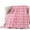 Pink, variant on Navy Blue Grid Gingham Quilted Comforters Cooling Blanket Oversized King Size, Abstract Modern Minimalist Stripe Checked Cold Comfort for Hot Sleepers Lightweight Air Conditioning Quilt Blanket