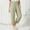Green, variant on IDALL Linen Pants Women Petite Pants Womens Summer Pants Elastic Waist Cotton Linen Yoga Cropped Pants Trousers Lounge Pants Women Baggy Pants Green L