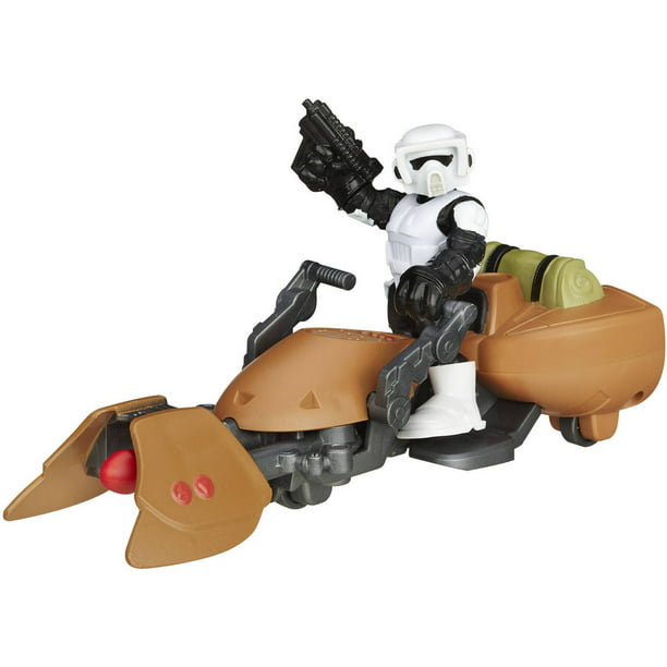Playskool Heroes Star Wars Galactic Heroes Speeder Bike And Scout Trooper Action Figure