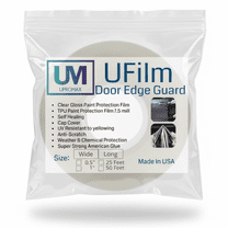 Ufilm Door Edge Protector PRE-Cut Guard Scratch Paint Protection Film with Strong American Glue Clear and Black Universal Car Truck (0.5 in x 25 ft)