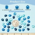 thumbnail image 3 of 36 Pcs Dyed Natural Cultured Freshwater Pearl Beads 3 Colors 6~10 mm Oval Shape Freshwater Pearl Blue Series Loose, 3 of 8