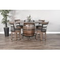 thumbnail image 2 of Sunny Designs Round Pub Table with Wine Barrel Set, 2 of 2
