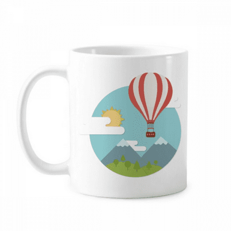 

Hot Air Balloon Sun Cloud Pattern Mug Pottery Cerac Coffee Porcelain Cup Tableware