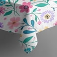 thumbnail image 5 of Pioneer Flower Floral Print Pattern Square Tablecloth,Waterproof Square Table Cover,Wipeable Spillproof Washable Table Cover for Home Kitchen Party Decor 60"x60"(152x152cm), 5 of 6