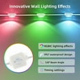thumbnail image 5 of Eaves Lights Smart RGB Permanent Outdoor Lights DIY Colors Waterproof Eaves Lighting for Christmas Halloween Holiday Daily Decor, 5 of 9