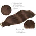 thumbnail image 4 of GFDYREE Extensions de Cheveux à Ruban WENNALIFE pour Femmes, 20 Pcs 50g 24 Pouces Brun Chocolat Extensions de Cheveux à Ruban Extensions de Cheveux Humains Rallonge Cheveux Humain Lisse Extensions de Cheveux Invisibles Real Huma, 4 of 6