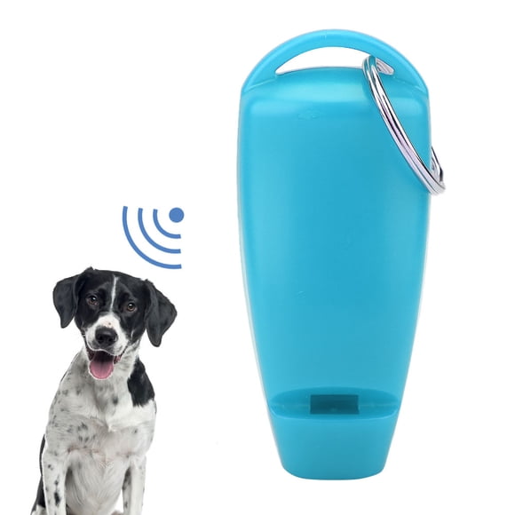 Abrenamiento para mascotas Cachorro Clicker Silbato Abrenamiento para Perros Obediencia Abrenador para Gatos Llavero Ayuda Haga clic en Azul Claro
