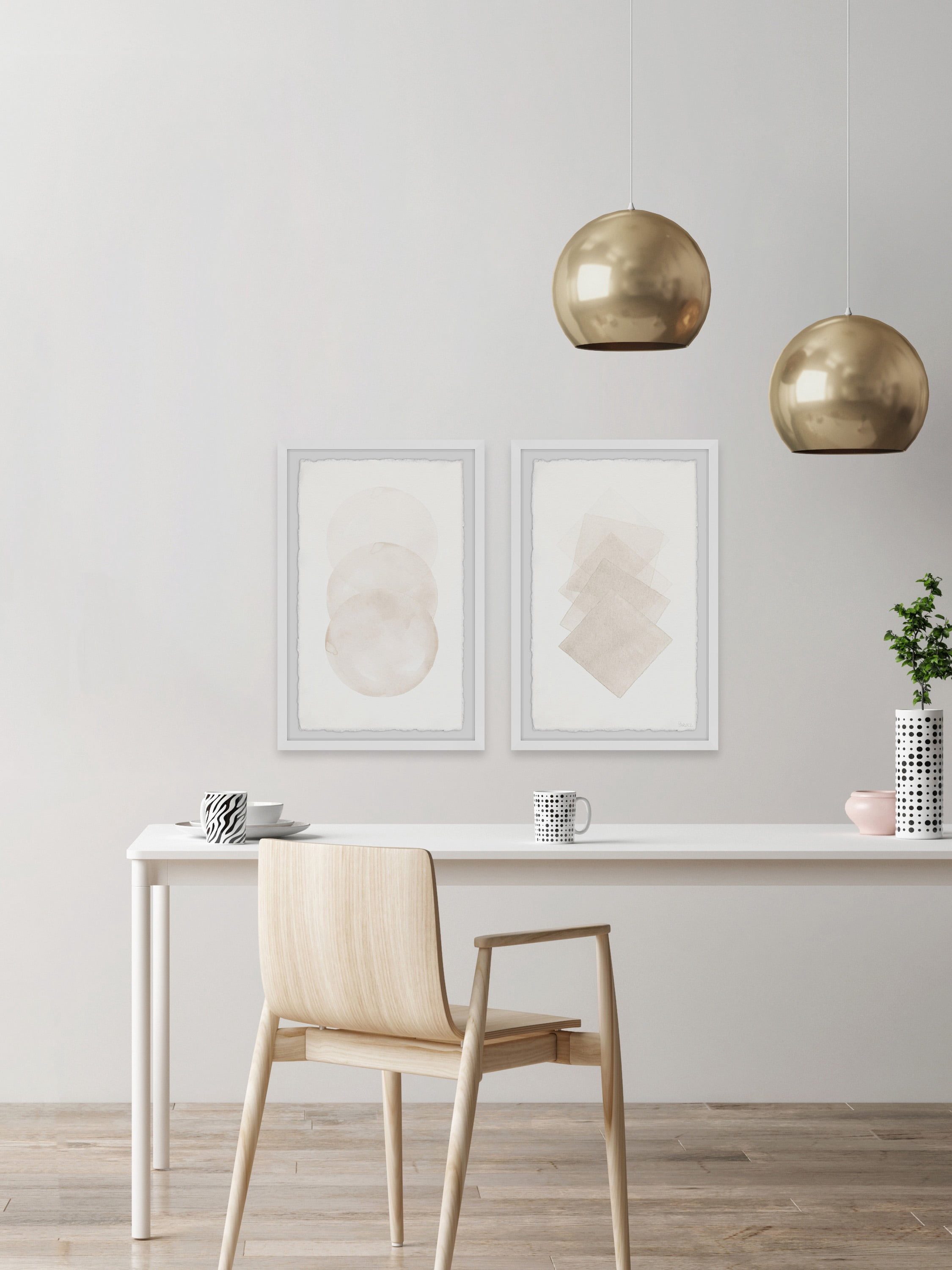 Parvez Taj Fading Creams Diptych