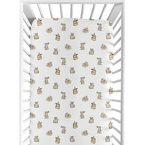 Sweet Jojo Designs Woodland Bunny Boy, Girl, Unisex/Gender Neutral Fitted Crib Sheet