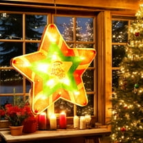 Tyidzon Christmas Window Lights Christmas Star Lights with Suction Cup, Battery Operated Window Lights for Wall Door Indoor Outdoor Home Decor