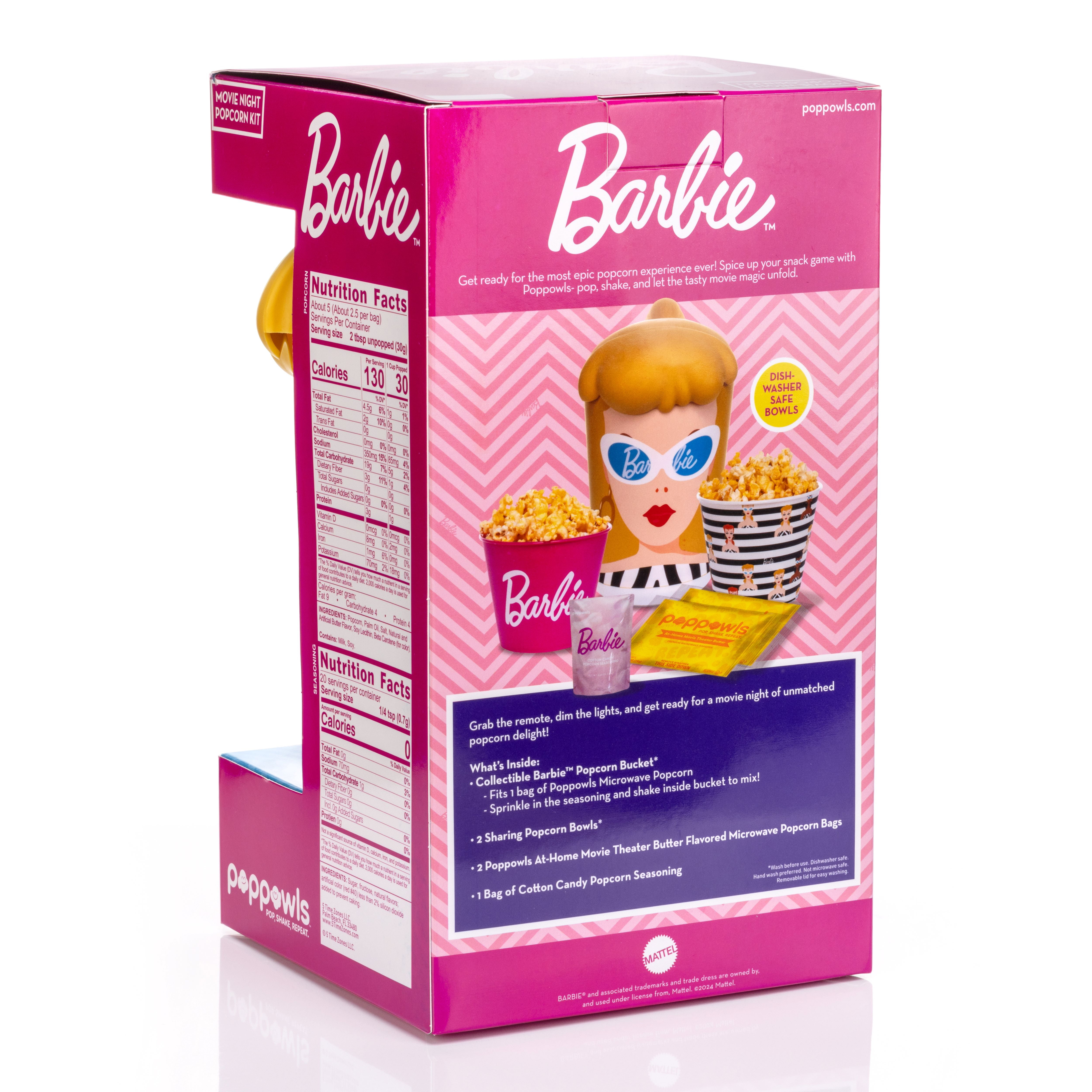 Poppowls: Barbie Poppowls At-Home Movie Theater Microwave Popcorn Kit