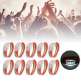 thumbnail image 3 of National Flag Glow Bracelet, 10pcs Silicone  Adjustable Glow In The Dark Bracelets Button Battery Powered Light Up Bracelet  For Concert Festivals Carnival New Years Party, 3 of 8
