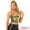 Gold, variant on DARING DIVA Women's Spaghetti Strap Sequin Cami Club Party Cropped Tank Tops XS Gold